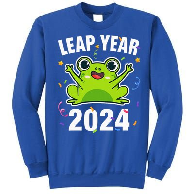 Leap Year 2024 Cute Frog Leap Day Birthday Tall Sweatshirt