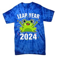 Leap Year 2024 Cute Frog Leap Day Birthday Tie-Dye T-Shirt