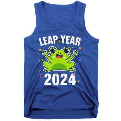 Leap Year 2024 Cute Frog Leap Day Birthday Tank Top