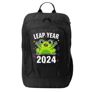 Leap Year 2024 Cute Frog Leap Day Birthday City Backpack