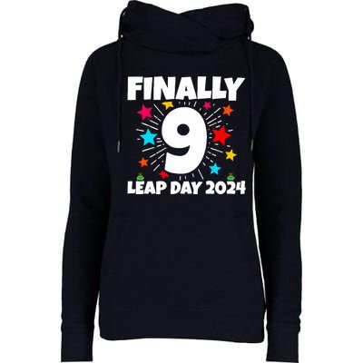 Leap Year 2024 36th Birthday Leap Day Birthday 2024 Womens Funnel Neck Pullover Hood