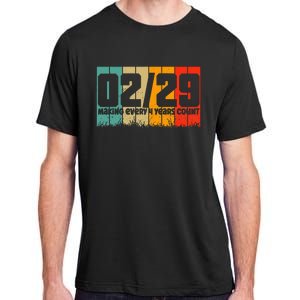 Leap Year 2024 Retro February 29 Birthday Leap Day Adult ChromaSoft Performance T-Shirt