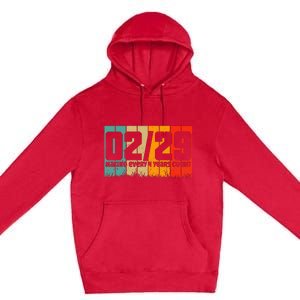 Leap Year 2024 Retro February 29 Birthday Leap Day Premium Pullover Hoodie