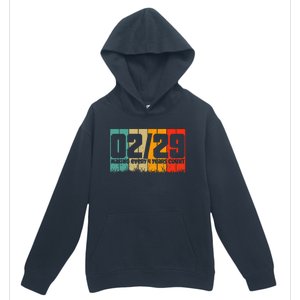 Leap Year 2024 Retro February 29 Birthday Leap Day Urban Pullover Hoodie