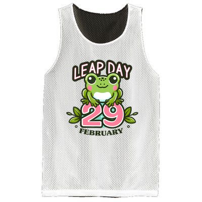 Leap Year 2024 Cute Frog Leap Day Birthday Mesh Reversible Basketball Jersey Tank