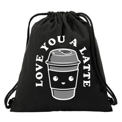 Love You A Latte Drawstring Bag