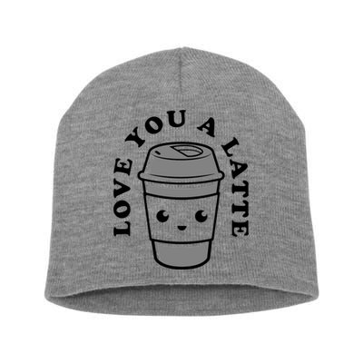 Love You A Latte Short Acrylic Beanie