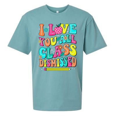 Love You All Class Dismissed Last Day Of School Teachers Sueded Cloud Jersey T-Shirt