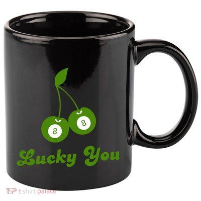 Lucky You Baby 8 Ball Cherry Baby 11oz C Handle Ceramic Mug
