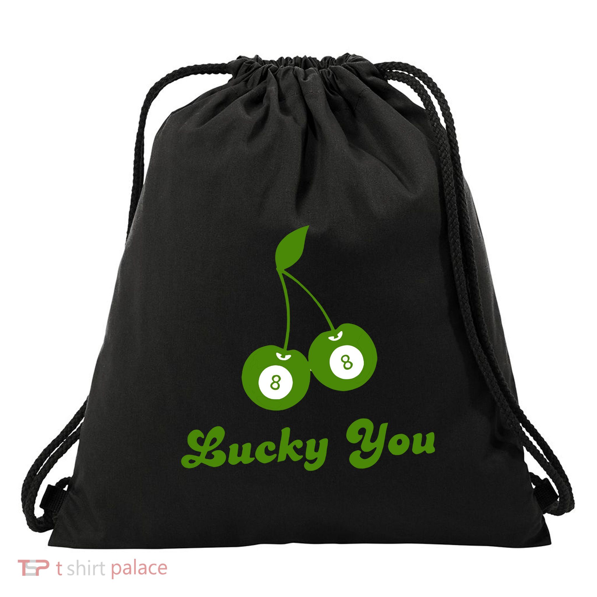 Lucky You Baby 8 Ball Cherry Baby Drawstring Bag