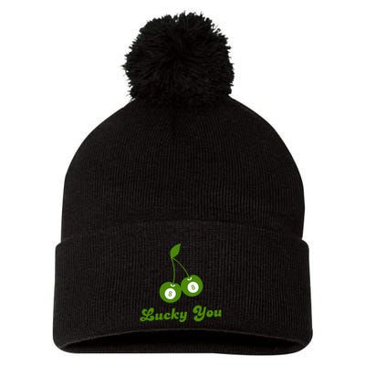 Lucky You Baby 8 Ball Cherry Baby Pom Pom 12in Knit Beanie