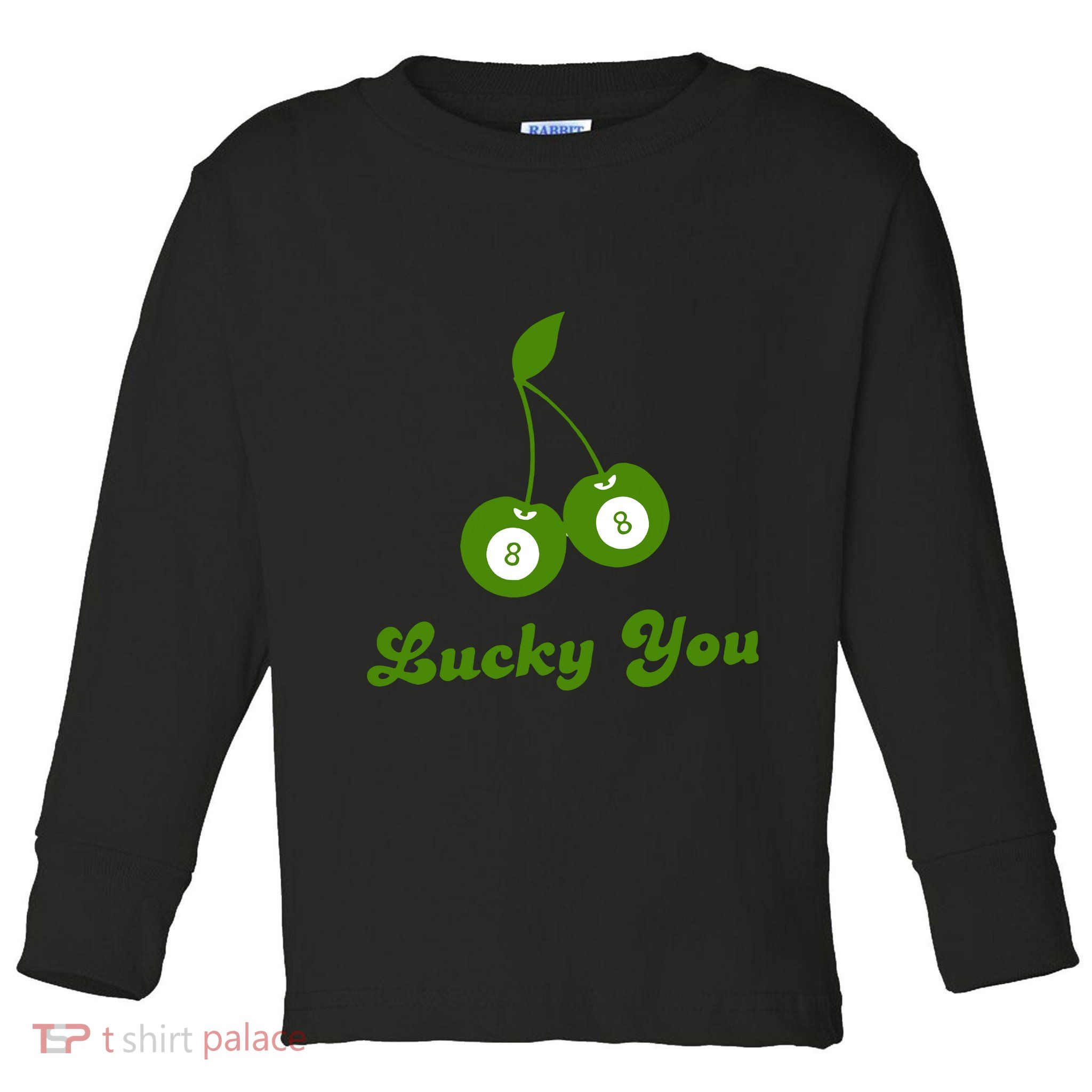 Lucky You Baby 8 Ball Cherry Baby Toddler Long Sleeve Shirt