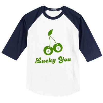 Lucky You Baby 8 Ball Cherry Baby Baseball Sleeve Shirt