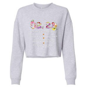 Leap Year Birthday Floral Funny Cropped Pullover Crew