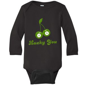 Lucky You Baby 8 Ball Cherry Baby Baby Long Sleeve Bodysuit