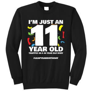 Leap Year Birthday 44th Birthday Party Leap Day Birthday Sweatshirt