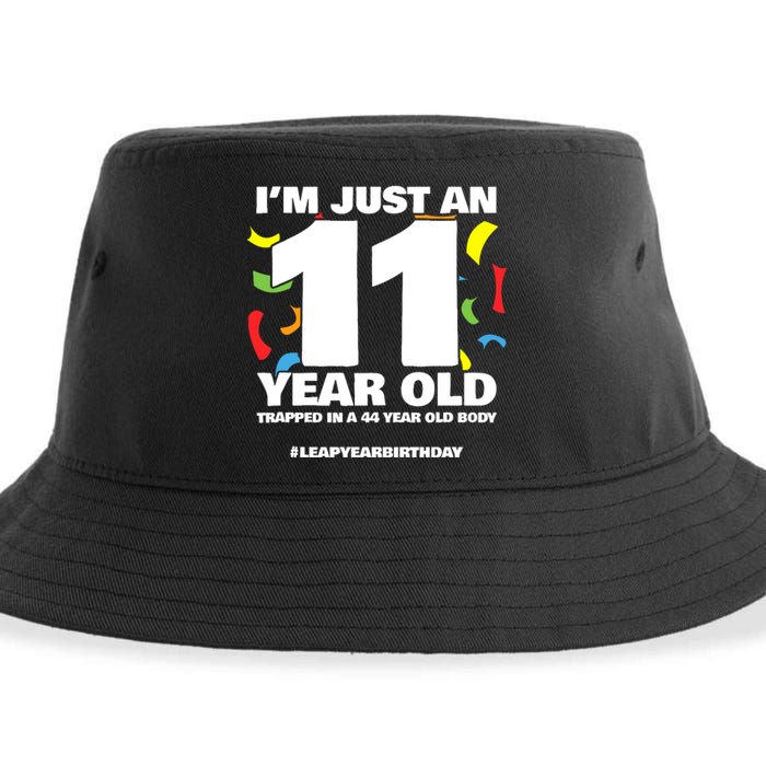 Leap Year Birthday 44th Birthday Party Leap Day Birthday Sustainable Bucket Hat