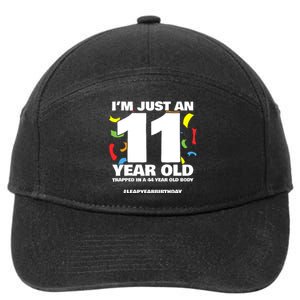 Leap Year Birthday 44th Birthday Party Leap Day Birthday 7-Panel Snapback Hat