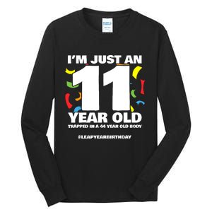 Leap Year Birthday 44th Birthday Party Leap Day Birthday Tall Long Sleeve T-Shirt