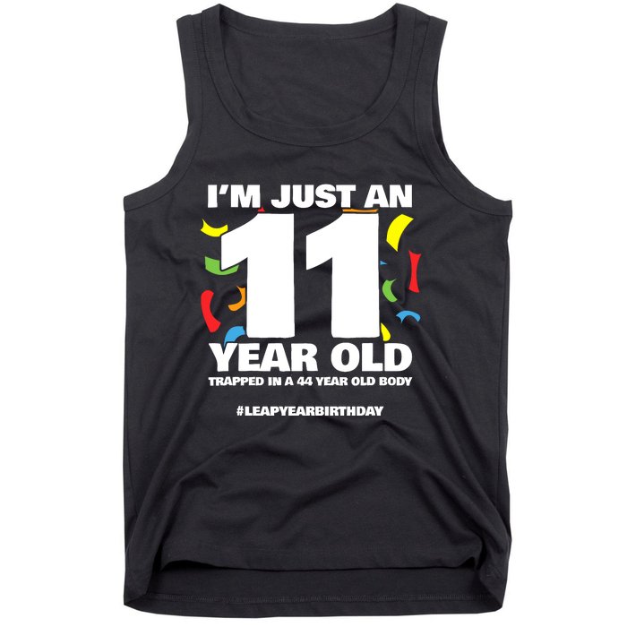 Leap Year Birthday 44th Birthday Party Leap Day Birthday Tank Top