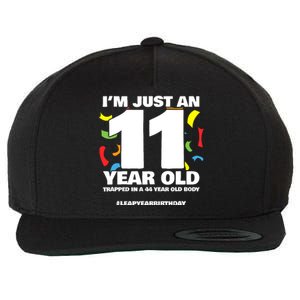 Leap Year Birthday 44th Birthday Party Leap Day Birthday Wool Snapback Cap