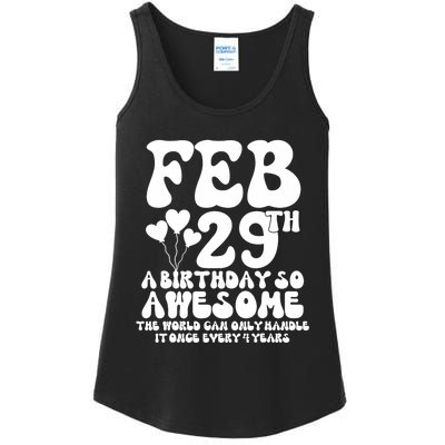 Leap Years Birthday 2024 Quote February 29th Leap Day Ladies Essential Tank