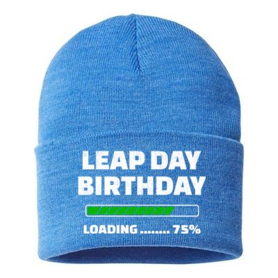 Leap Year Birthday Cool Gift Feb 29th Birthday Cool Gift Leap Day Birthday Great Sustainable Knit Beanie