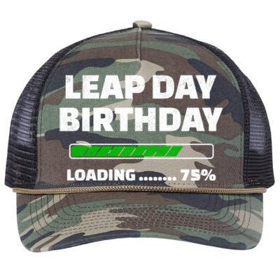 Leap Year Birthday Cool Gift Feb 29th Birthday Cool Gift Leap Day Birthday Great Retro Rope Trucker Hat Cap