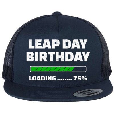 Leap Year Birthday Cool Gift Feb 29th Birthday Cool Gift Leap Day Birthday Great Flat Bill Trucker Hat