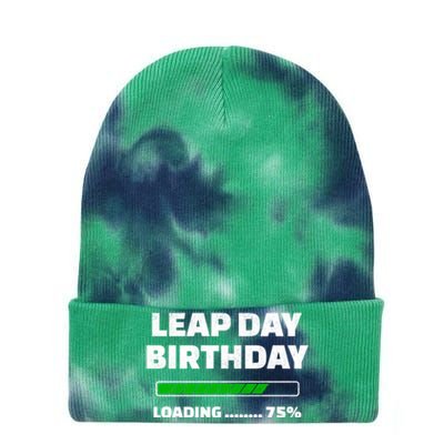 Leap Year Birthday Cool Gift Feb 29th Birthday Cool Gift Leap Day Birthday Great Tie Dye 12in Knit Beanie