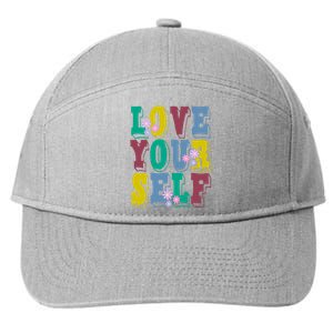 Love Yourself Cute Flower 7-Panel Snapback Hat