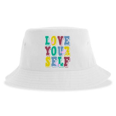 Love Yourself Cute Flower Sustainable Bucket Hat