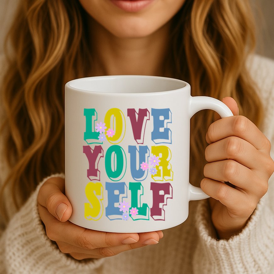 Love Yourself Cute Flower Mug