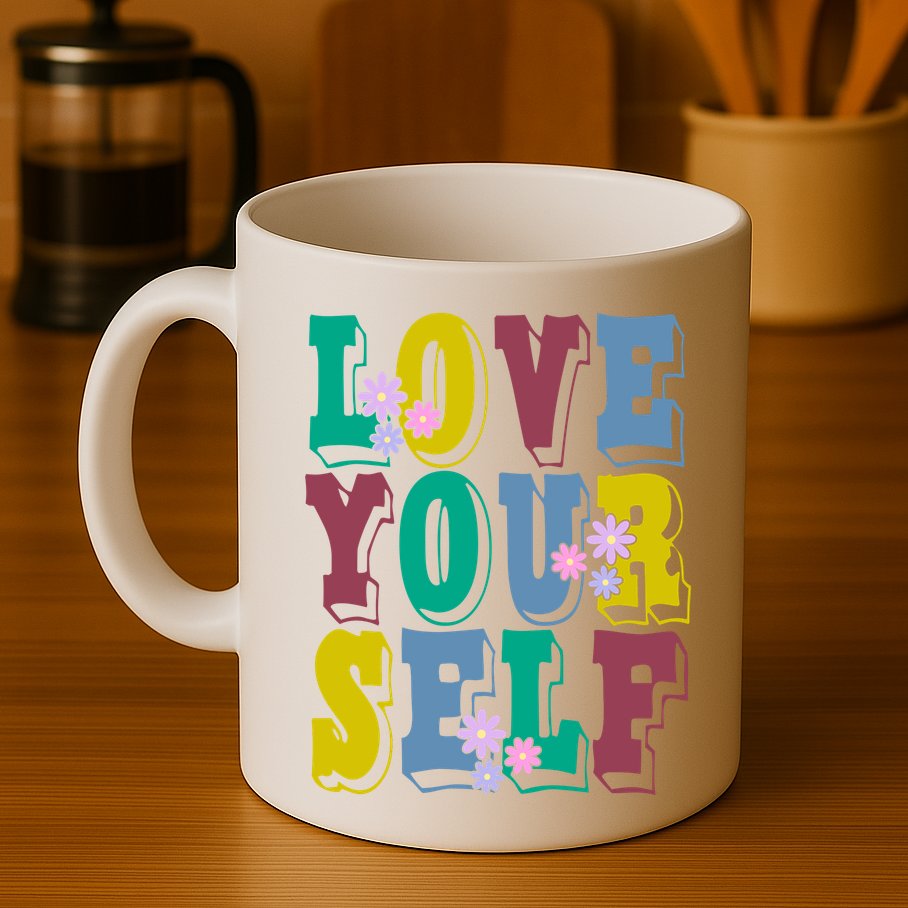 Love Yourself Cute Flower Mug