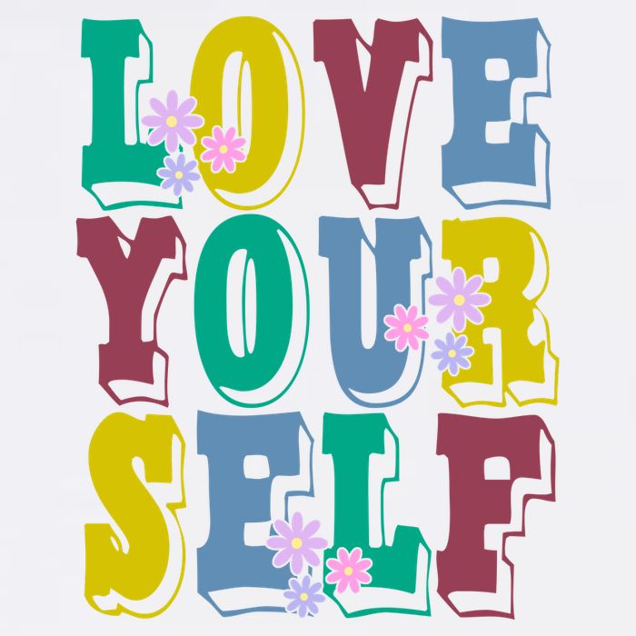 Love Yourself Cute Flower 11oz C Handle Ceramic Mug