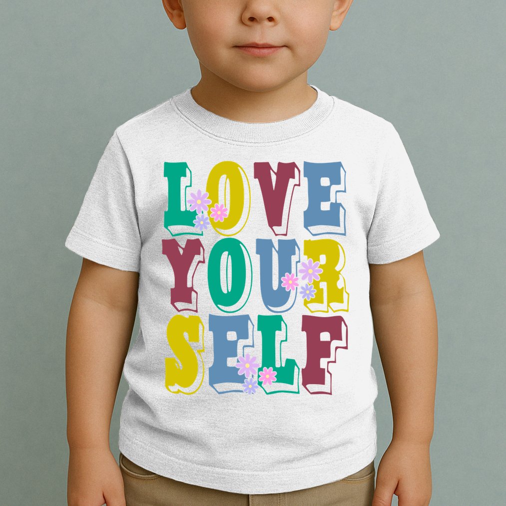 Love Yourself Cute Flower Toddler T-Shirt