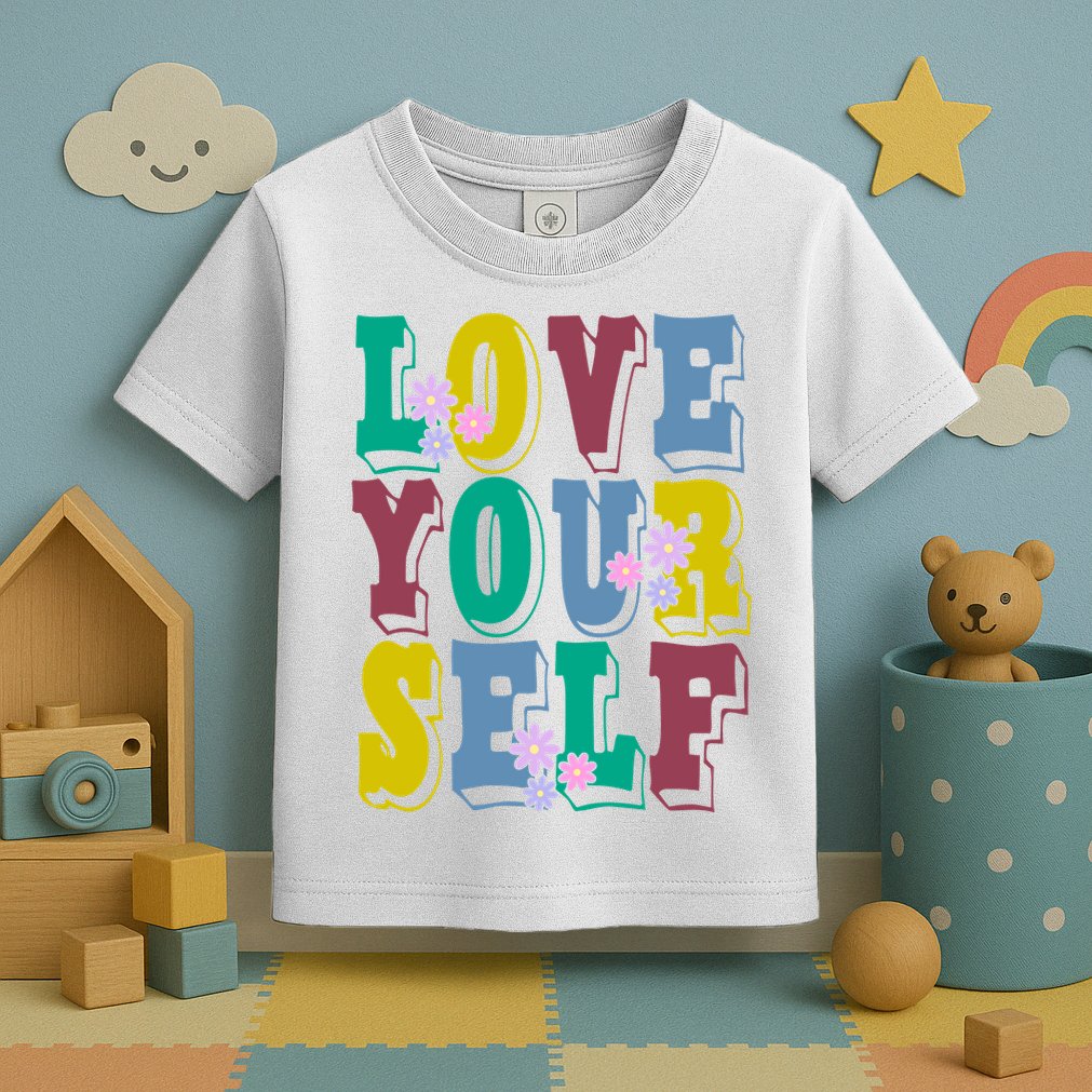 Love Yourself Cute Flower Toddler T-Shirt