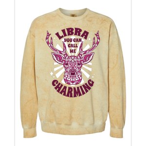 Libra You Can Call Me Charming Colorblast Crewneck Sweatshirt