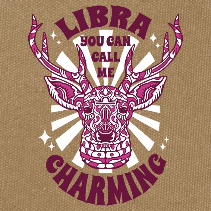 Libra You Can Call Me Charming Cotton Canvas Backpack