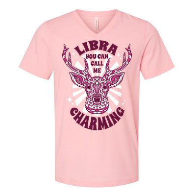Libra You Can Call Me Charming V-Neck T-Shirt