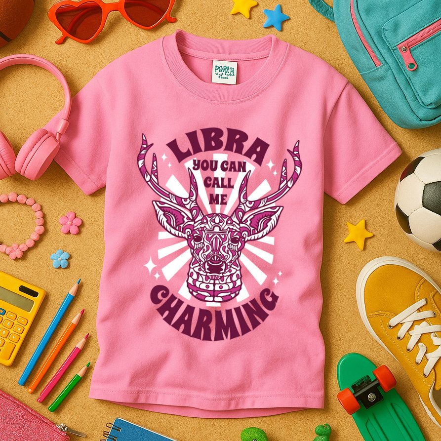 Libra You Can Call Me Charming Kids T-Shirt