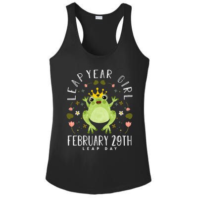 Leap Year Cute Frog Leap Day Birthday Ladies PosiCharge Competitor Racerback Tank