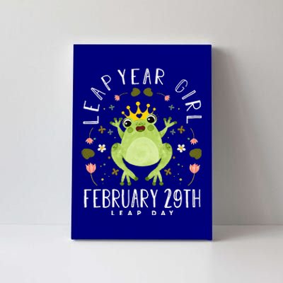 Leap Year Cute Frog Leap Day Birthday Canvas