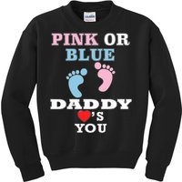 Loves You Dad Gender Reveal Baby Shower Kids Sweatshirt