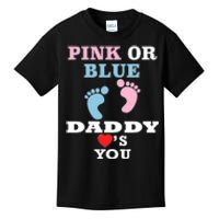 Loves You Dad Gender Reveal Baby Shower Kids T-Shirt