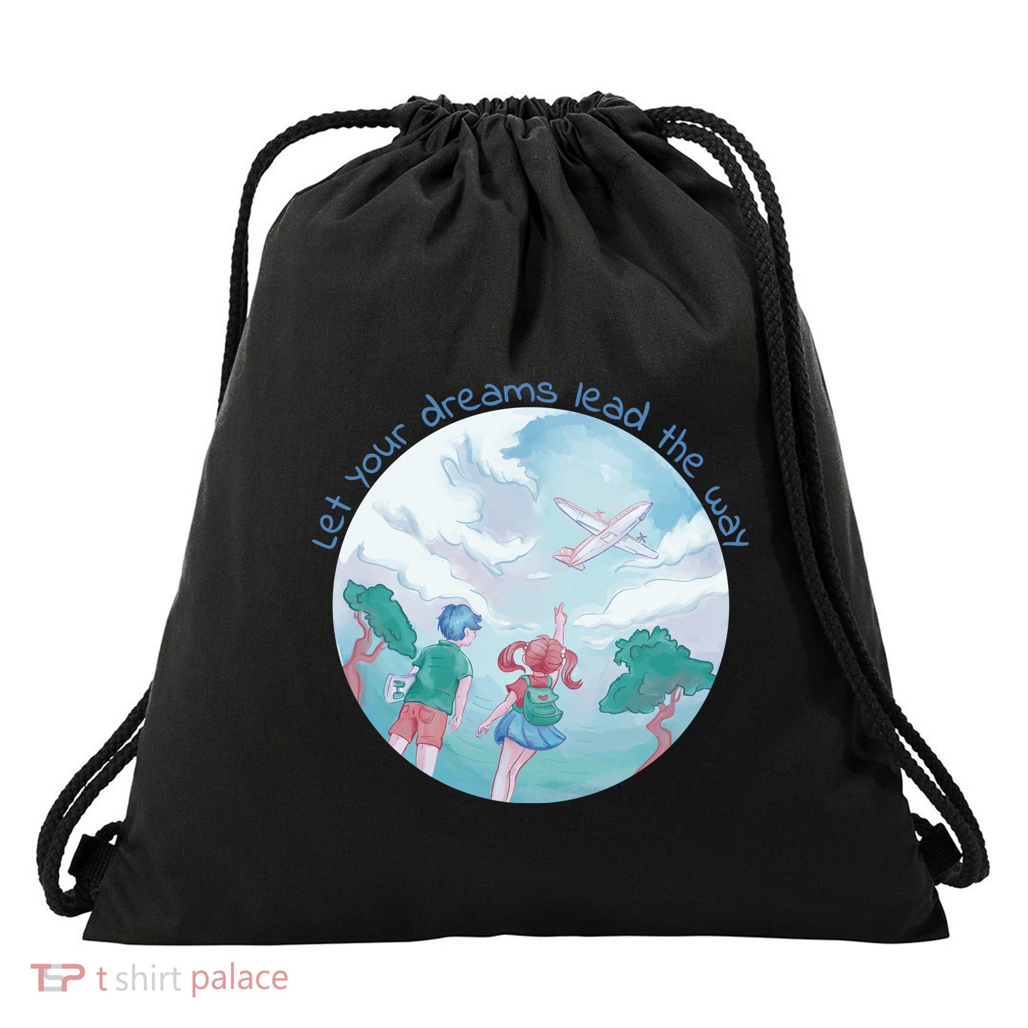 Let Your Dreams Lead The Way Travel Drawstring Bag