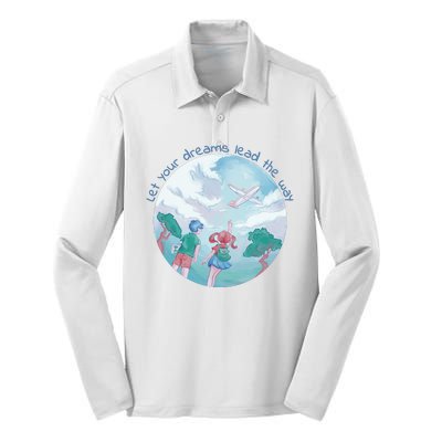 Let Your Dreams Lead The Way Travel Silk Touch Performance Long Sleeve Polo