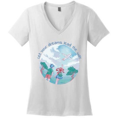 Let Your Dreams Lead The Way Travel Women's V-Neck T-Shirt