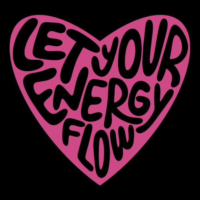 Let Your Energy Flow Heart Quote Flexfit Unipanel Trucker Cap