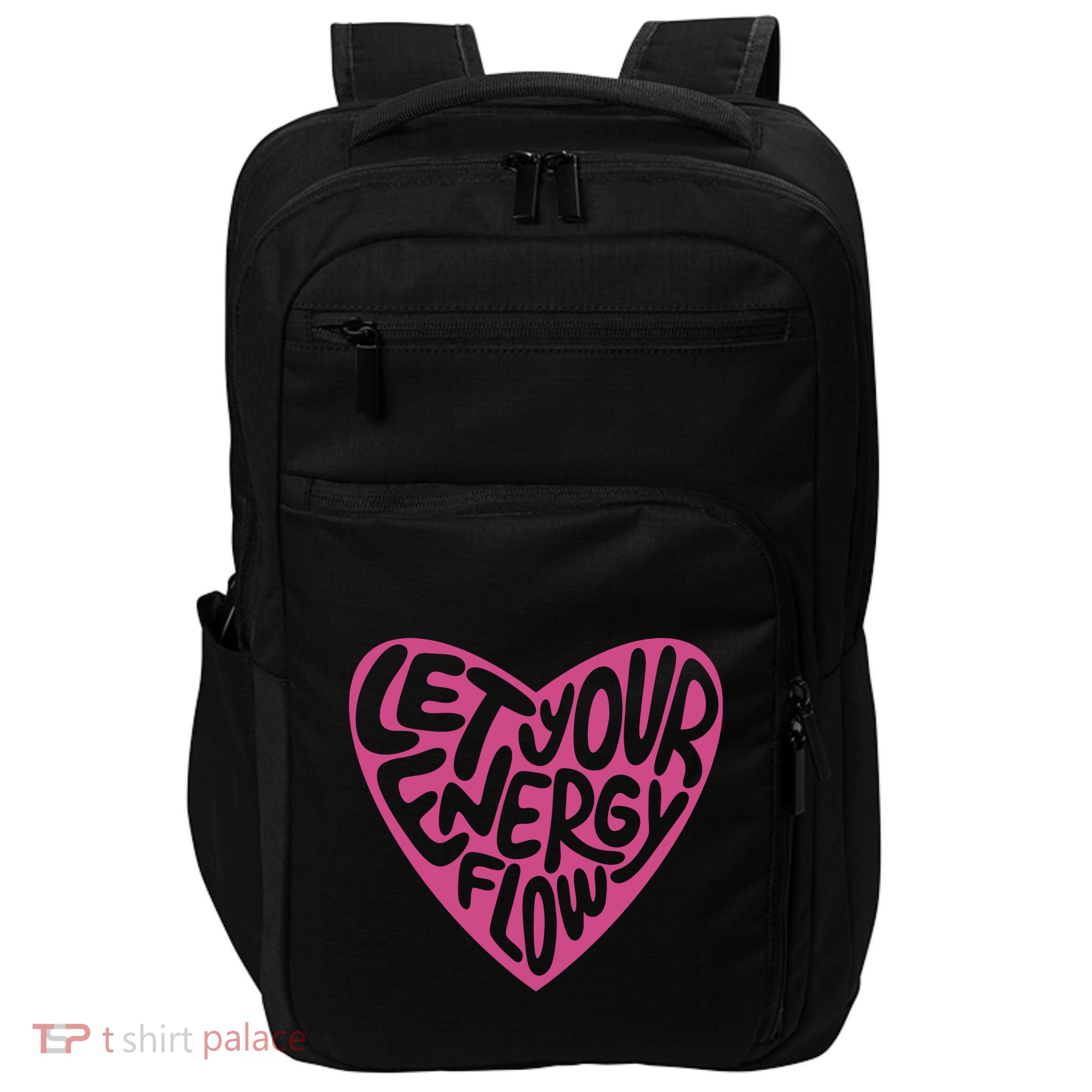 Let Your Energy Flow Heart Quote Impact Tech Backpack